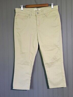 Levi's 311 Capri Pants Shaping Skinny Leg Jeans Khaki Women's Size 31